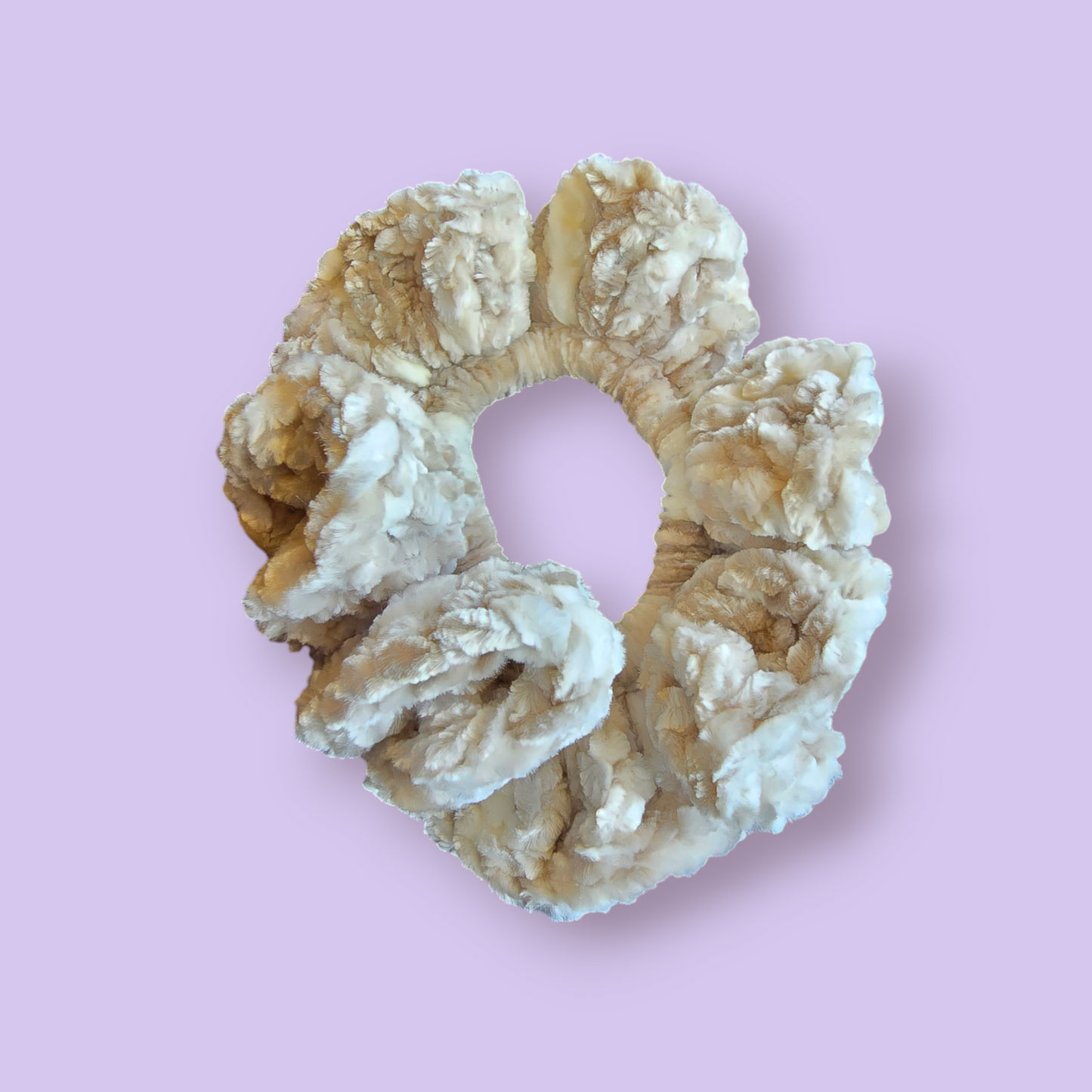 Crushed White Comfort Scrunch Hair Tie
